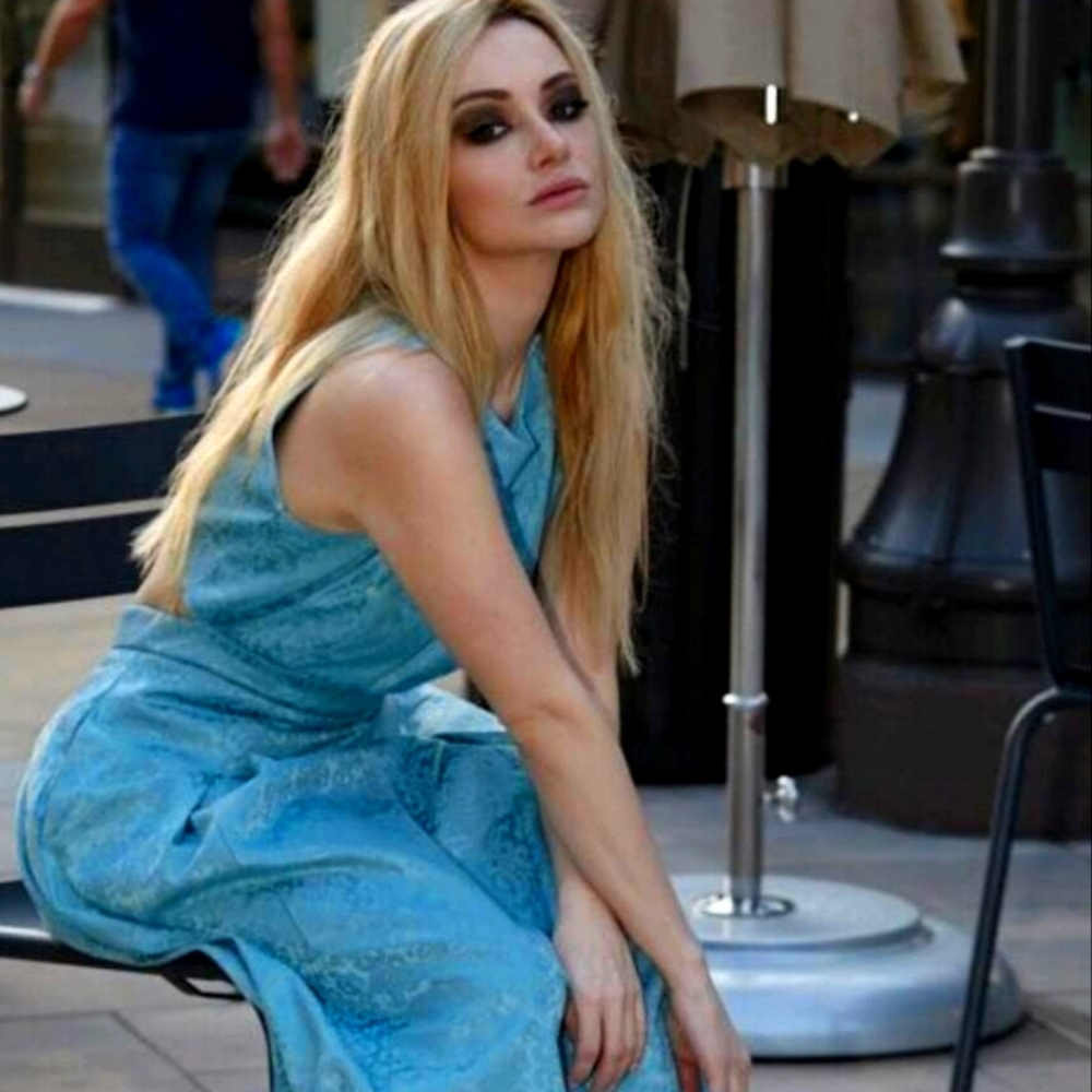 New York & Co blue dress